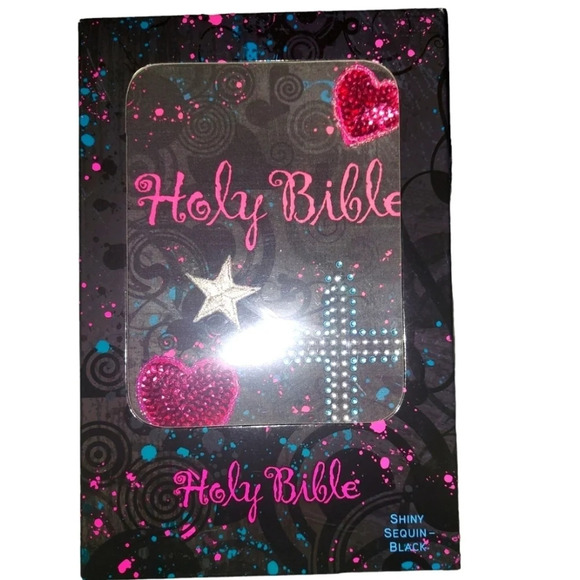NWT Girls Sequined Blingy Bible - Picture 1 of 3